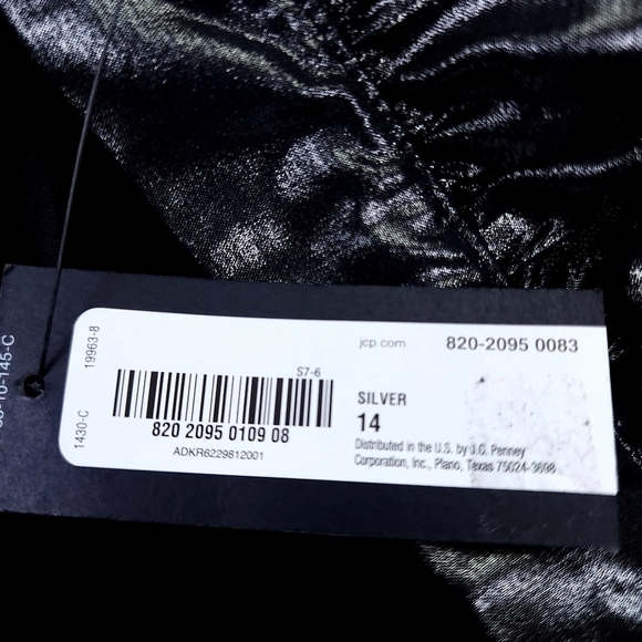 New Worthington Charcoal Silver Skirt Sz 14 - Picture 2 of 12